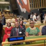 H.E. David Kabua and his delegation attends the 77th UNGA