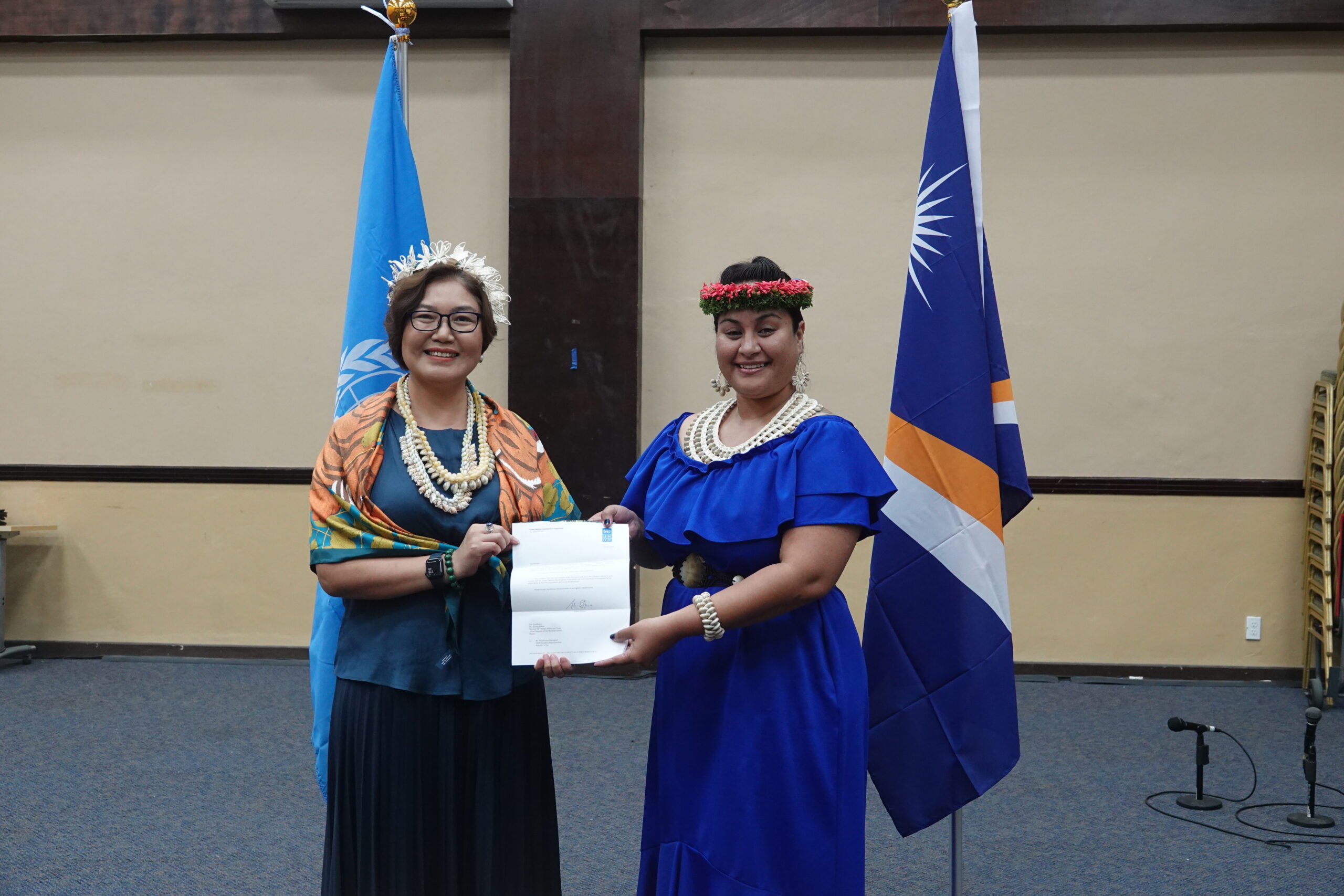 Karuwaineneik tok Ms. Tuya Altengerel Resident Presentative eo jen UNDP Opij ilo FIJI