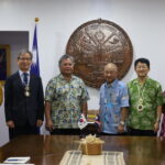 Acting President Wilbur Heine receives an exit courtesy visit from His Excellency Republic of Korea Ambassador Young-kyu Park