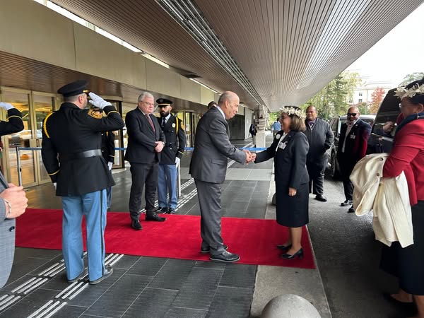 President Heine Meets with HRC President H.E. Ambassador Omar Zniber