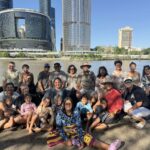 H.E. President Hilda C. Heine, First Gentleman Thomas Kijiner, Jr., ekoba delegation eo an Majol rar kobalok ippan baamle in Majol ko im rijikuul ro rej jukjuk im amnak ilo Australia nan bwebwenato im eron enaan kin aer bed ilo aer ettolok jen Aelon ko.