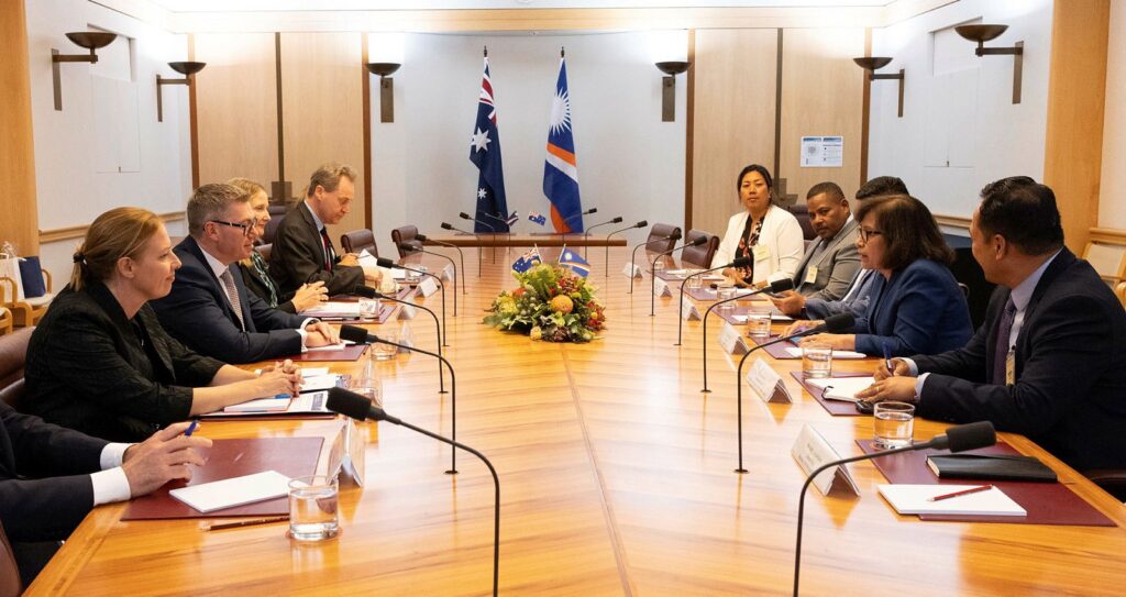 President Heine Meets with Australian Minister for Pacific Island Affairs Pat Conroy