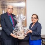 President Heine Receives Courtesy Visit from USP Pro-Chancellor Mr. Siosiua Tuitalukua Tupou Utoikamanu
